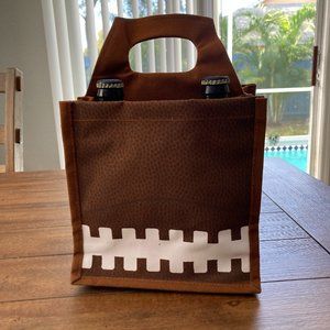 Football themed six pack carrier
